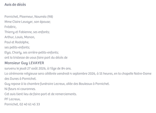 2026 08 31 Levayer Guy